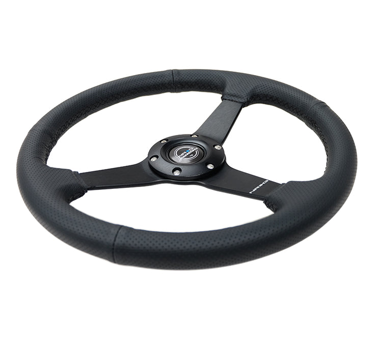 350MM FLAT STEERING WHEEL LEATHER