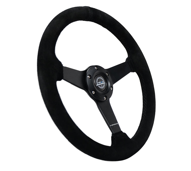 350MM FLAT STEERING WHEEL SUEDE