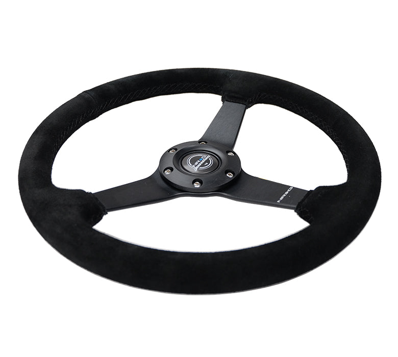 350MM FLAT STEERING WHEEL SUEDE