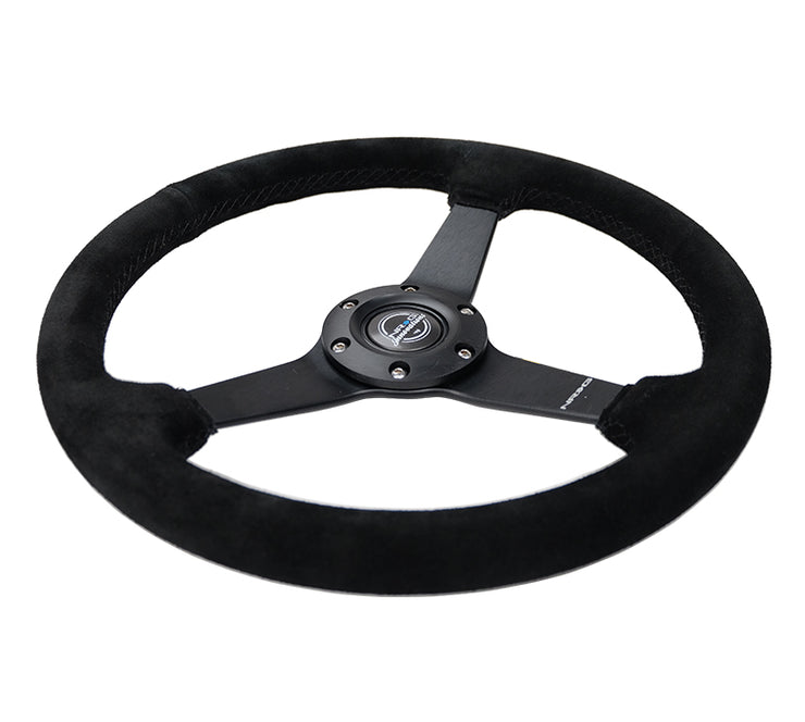 350MM FLAT STEERING WHEEL SUEDE